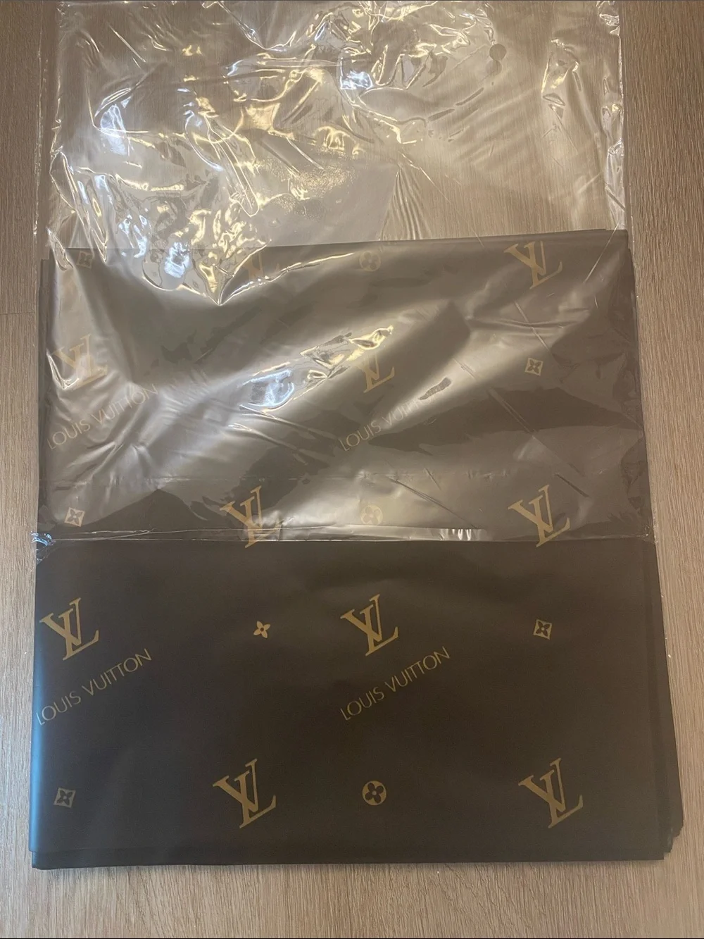 Black & Gold Luxury LV Print Gift Wrapping Paper
